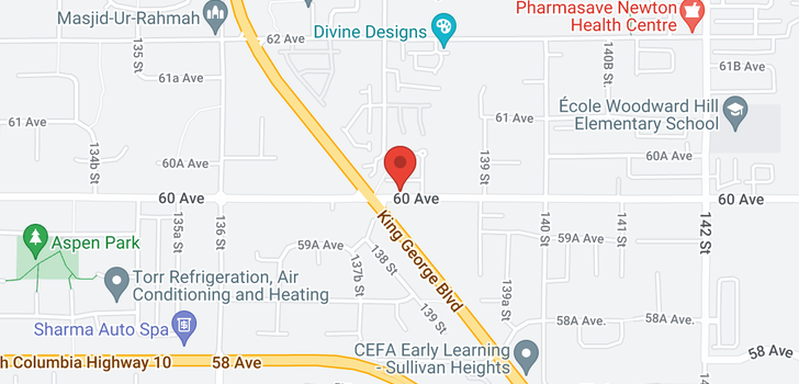map of 13805 60 AVENUE